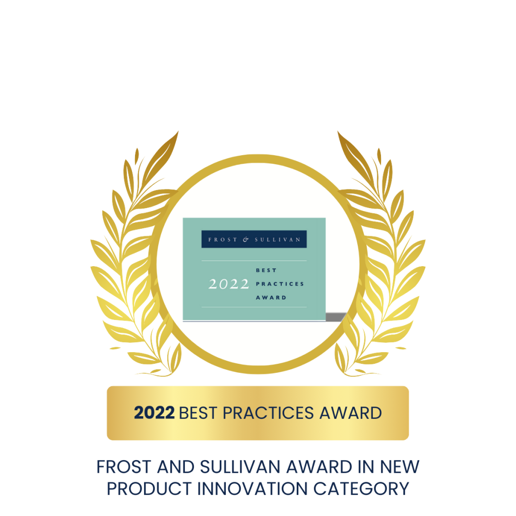 Best Practices Award 2022 by Frost and Sullivan in New Product Innovation category