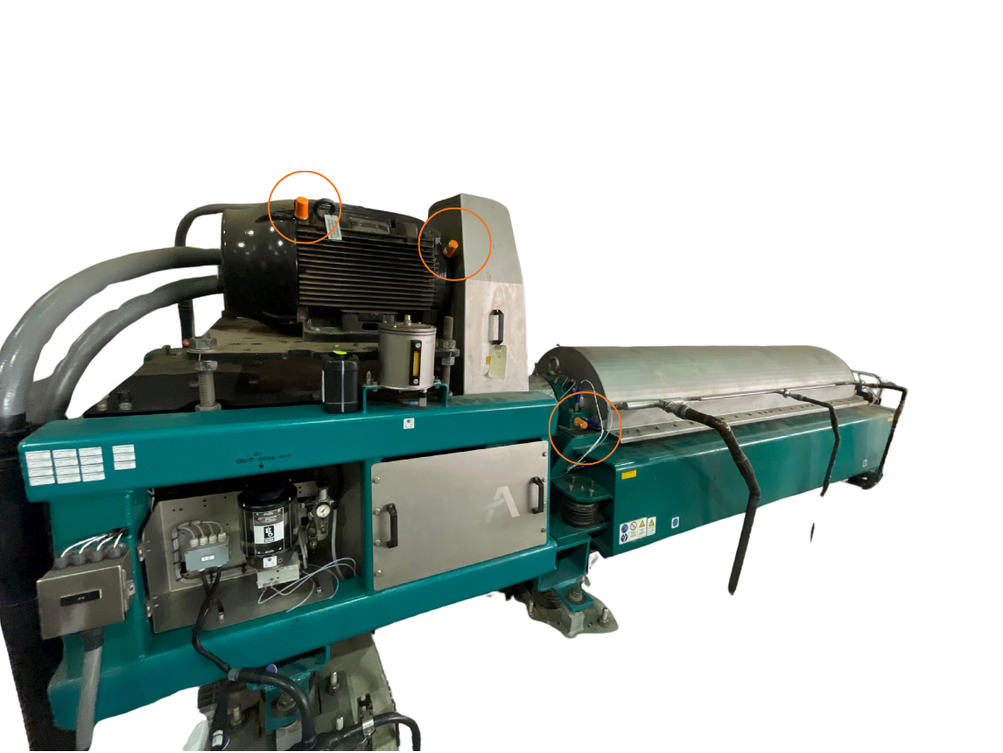 Dewatering centrifuge with sensors 