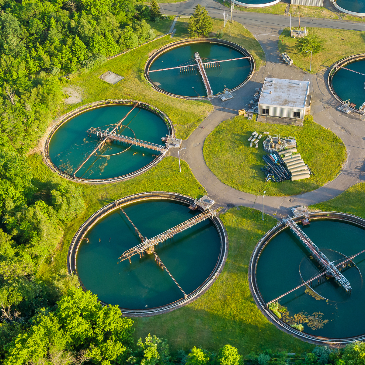 Water Treatment Facility Birds eye View